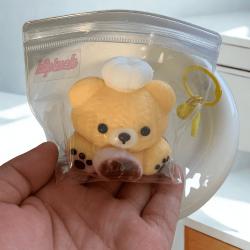 Yarn Bear Taba Squishy Toy – Cute Yarn Teddy Bear Fidget for Stress Relief