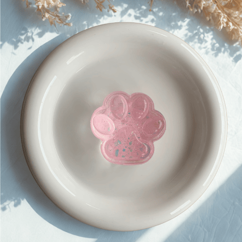 90g Glitter Pink Cat Paw taba squishy