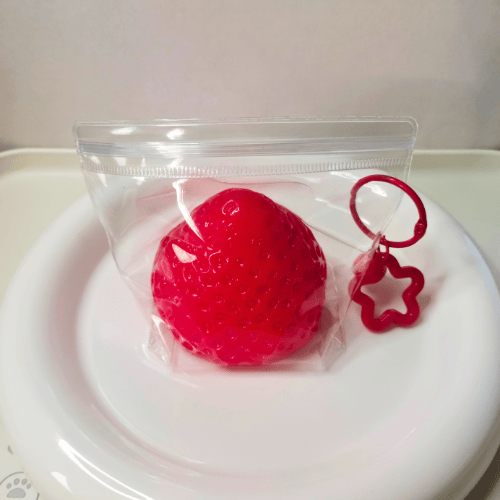 red strawberry squishy