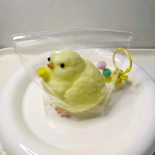 yellow chicken squishy toy